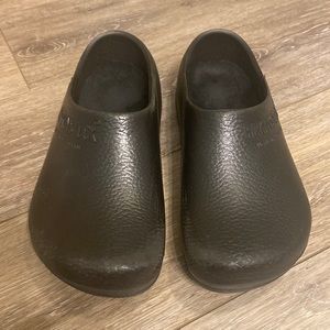 BIRKENSTOCK PROFI BIRKI POLYURETHANE BLACK CLOG SHOES WOMENS SZ 7 MENS SZ 5